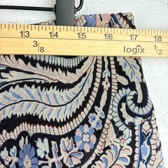 Chaps Chiffon Paisley Print Asymmetrical Skirt Sz Large 34” Waist VTG 90s Y2K - Picture 6 of 8